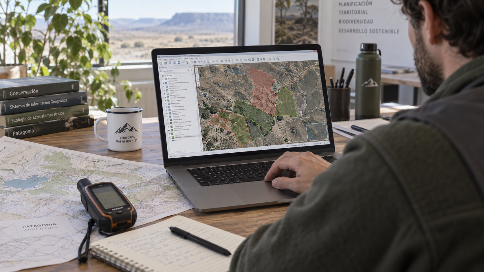 Trabajo con QGIS: parcelas delimitadas sobre una imagen satelital